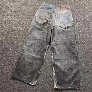 Acne Studios 1981 Trompe L’Oeil Shredded Print Jeans – Grey Wash