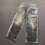 Acne Studios 1981 Trompe L’Oeil Shredded Print Jeans – Grey Wash