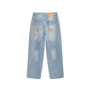Acne Studios 2021 Trafalgar Distressed Iridescent Jeans – Light Blue