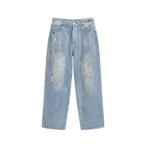 Acne Studios 2021 Trafalgar Distressed Iridescent Jeans – Light Blue