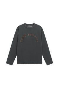 Acne Studios Gothic Logo Appliqué Long Sleeve T-Shirt.