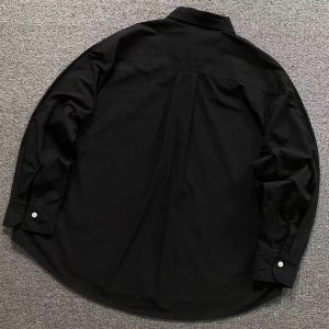 Acne Studios Logo Stamp Long Sleeve Cotton Shirt.