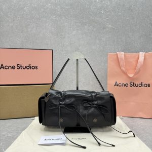Acne Studios Multipocket Bow Leather Shoulder Bag