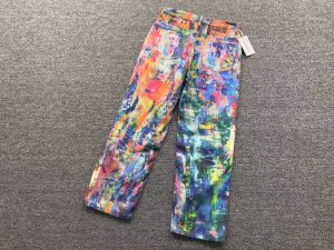 Acne Studios Oil Painting Canvas Print Jeans – Multicolor