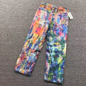 Acne Studios Oil Painting Canvas Print Jeans – Multicolor