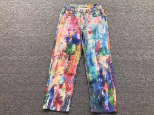Acne Studios Oil Painting Canvas Print Jeans – Multicolor