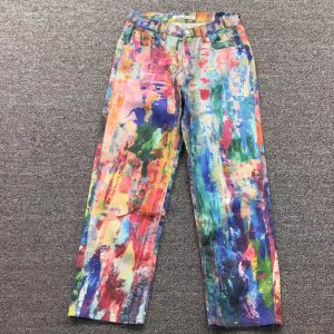 Acne Studios Oil Painting Canvas Print Jeans – Multicolor