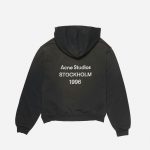 Acne Studios Oversized Cotton Hoodie – Black - Washed Black