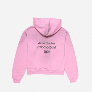 Acne Studios Oversized Cotton Hoodie – Light Pink