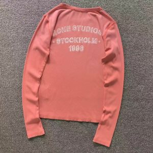 Acne Studios Ribbed 1996 Logo Long Sleeve T-Shirt.