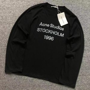 Acne Studios Sprayed 1996 Logo Long Sleeve T-Shirt.