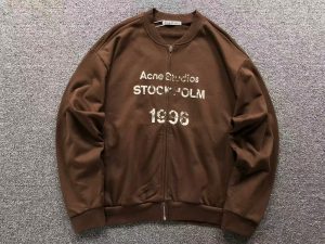 Acne Studios Sprayed 1996 Logo Zip-Through Sweatshirt.
