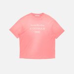 Acne Studios Stockholm 1996 Graphic T-Shirt – Coral - White