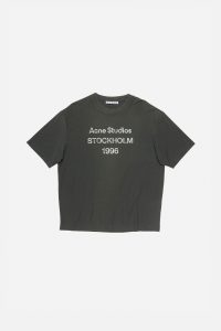 Acne Studios Stockholm 1996 Graphic T-Shirt – Dark Grey - White