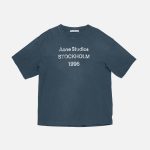 Acne Studios Stockholm 1996 Graphic T-Shirt – Slate Blue - White